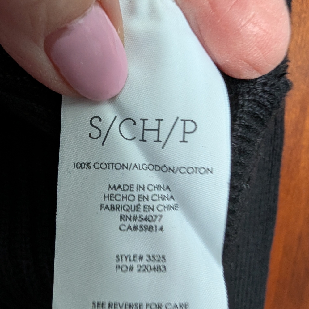 Cabi Black Ribbed Knit Sweater Top - Picture 6 of 7